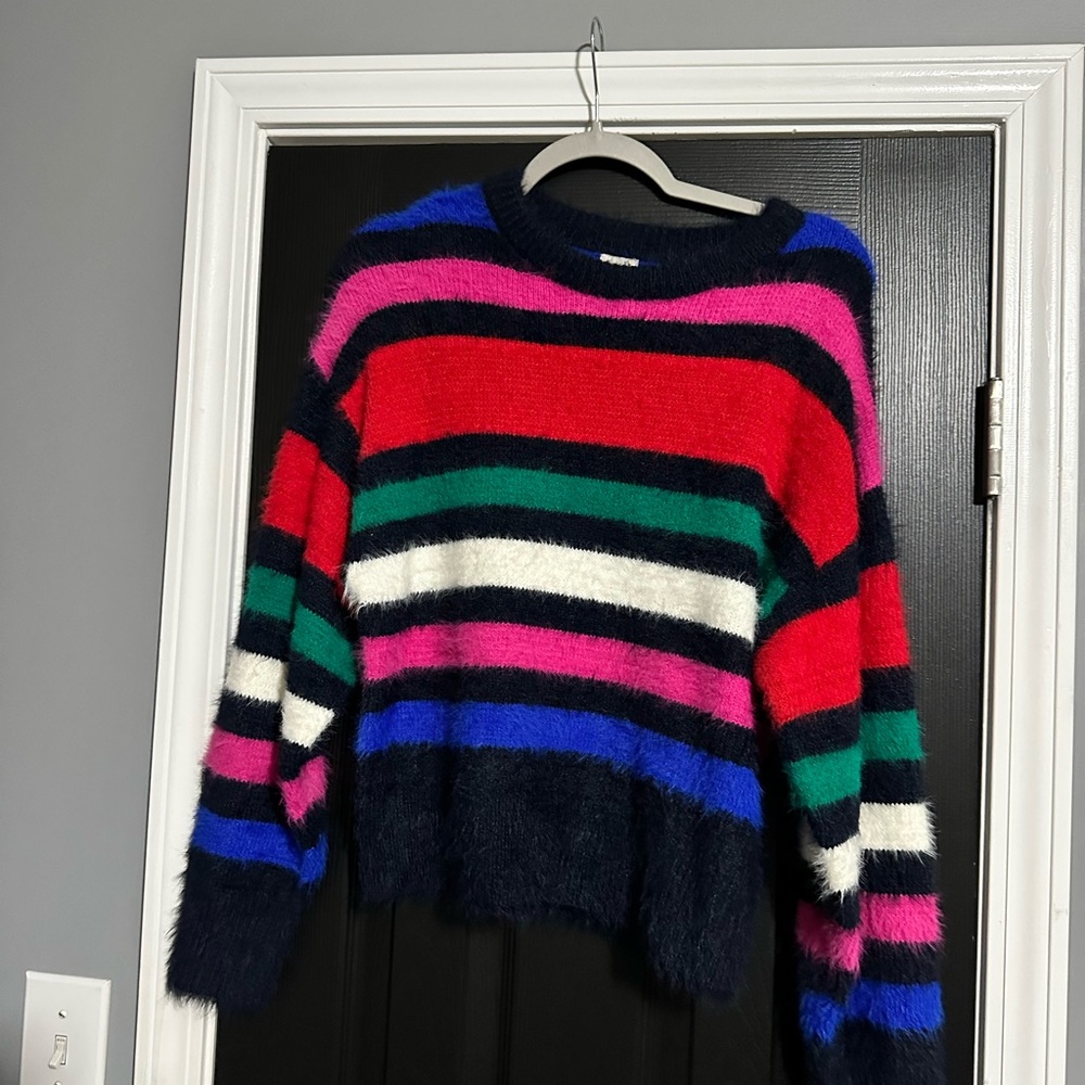 Colorful Striped Women's Sweater Small